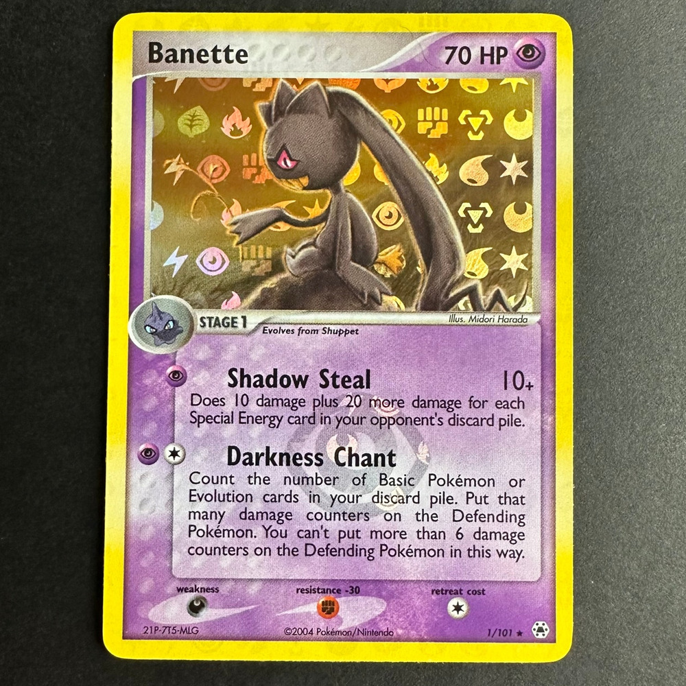 Pokemon TCG Banette EX Hidden Legends Reverse Holofoil 1/101 Rare NM